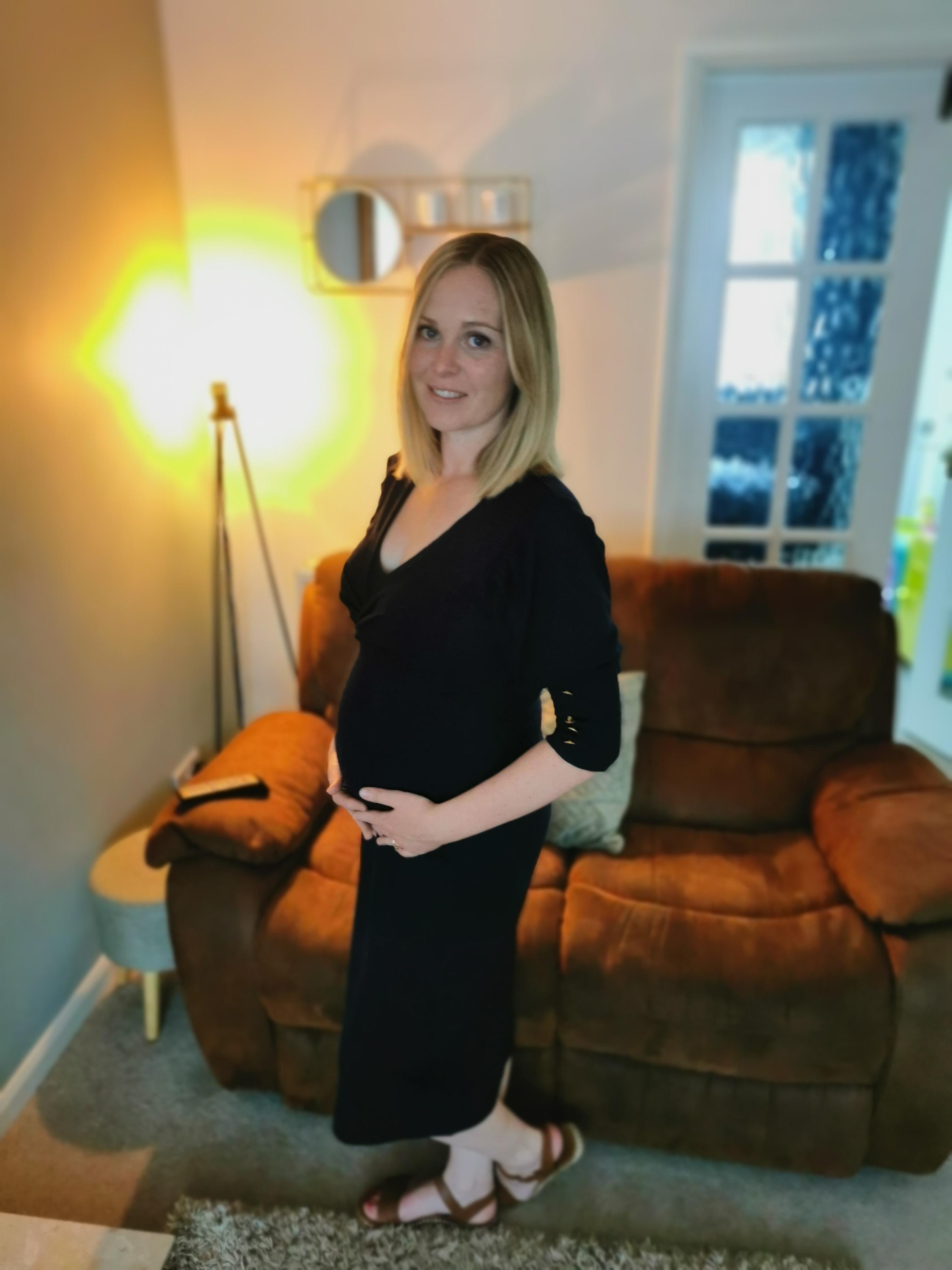 Kayleigh Boasman in her £5 maternity dress