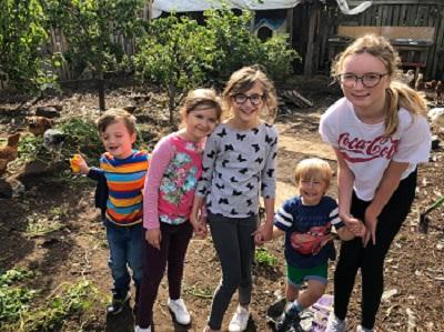A group of children