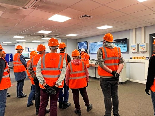 Inside the control room at the BDR Waste Treatment Facility